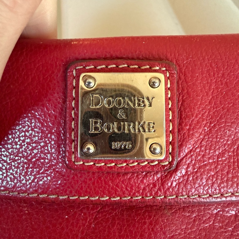 Dooney & Bourke Cherry Red Leather Wallet - Picture 2 of 7